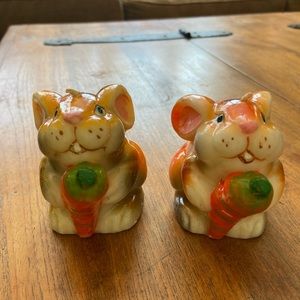 A Pair of Vintage Wax Bunny Rabbit Candles